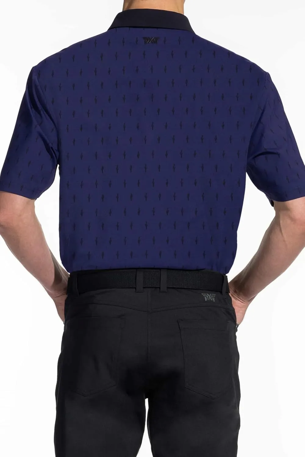 PXG Men's Comfort Fit Cactus Print Polo - Dry Fit Golf Shirt for Men