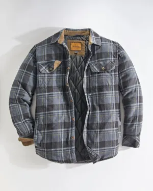 Quilt Lined Brushed Flannel Shirt Jacket