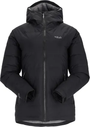 Rab Women's Valiance Down Jacket Waterproof Windproof Insulator for Climbing, Mountaineering, and Casual - Black - Medium