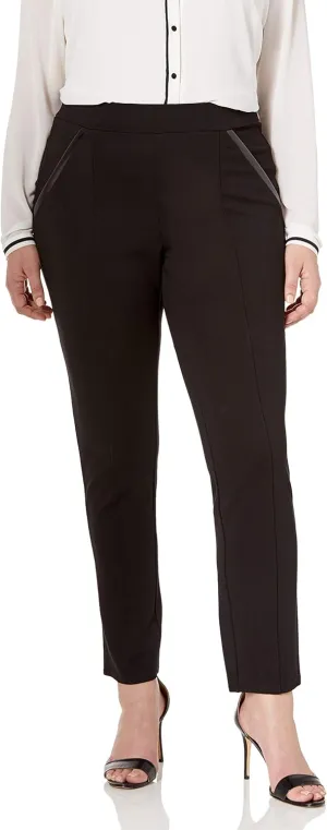 Rafaella Women's Plus-Size Ponte Comfort Fit Slim Leg Pants