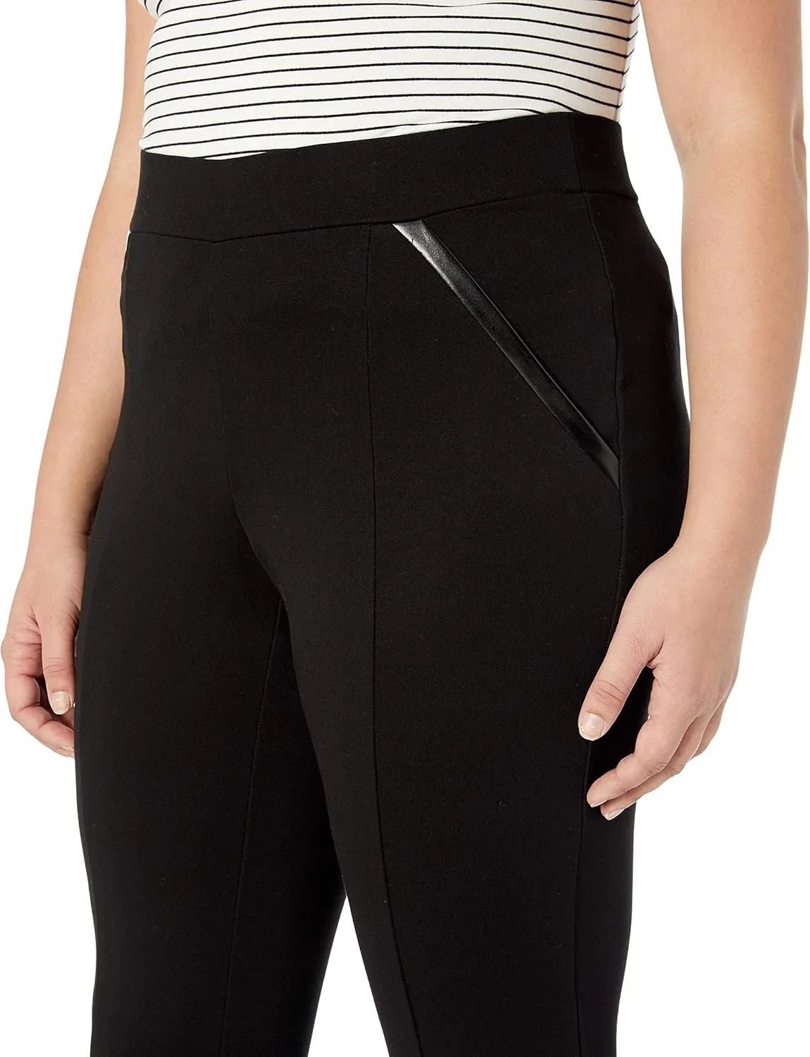 Rafaella Women's Plus-Size Ponte Comfort Fit Slim Leg Pants