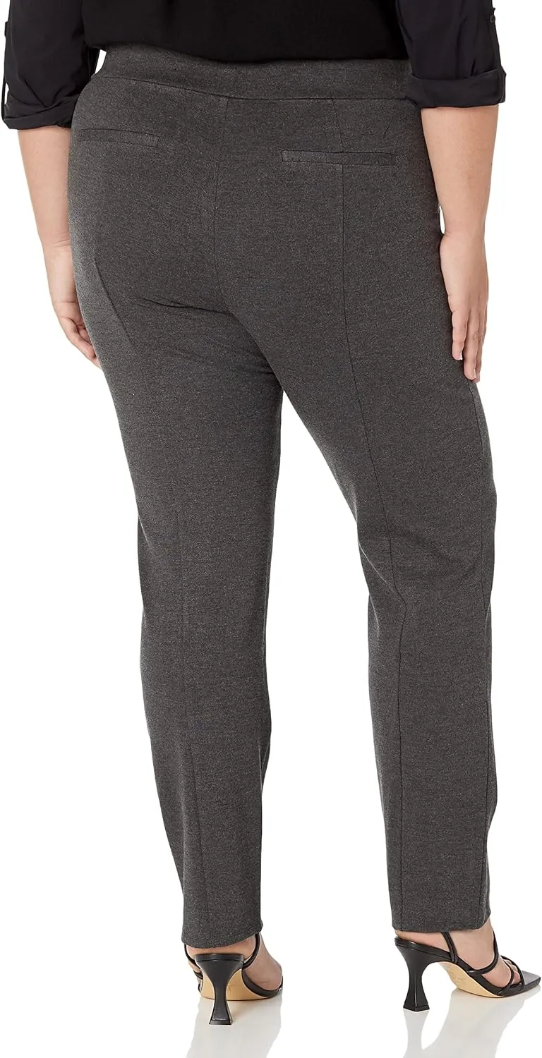 Rafaella Women's Plus-Size Ponte Comfort Fit Slim Leg Pants