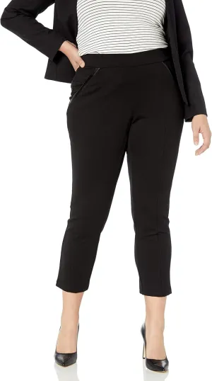 Rafaella Women's Plus-Size Ponte Comfort Fit Slim Leg Pants