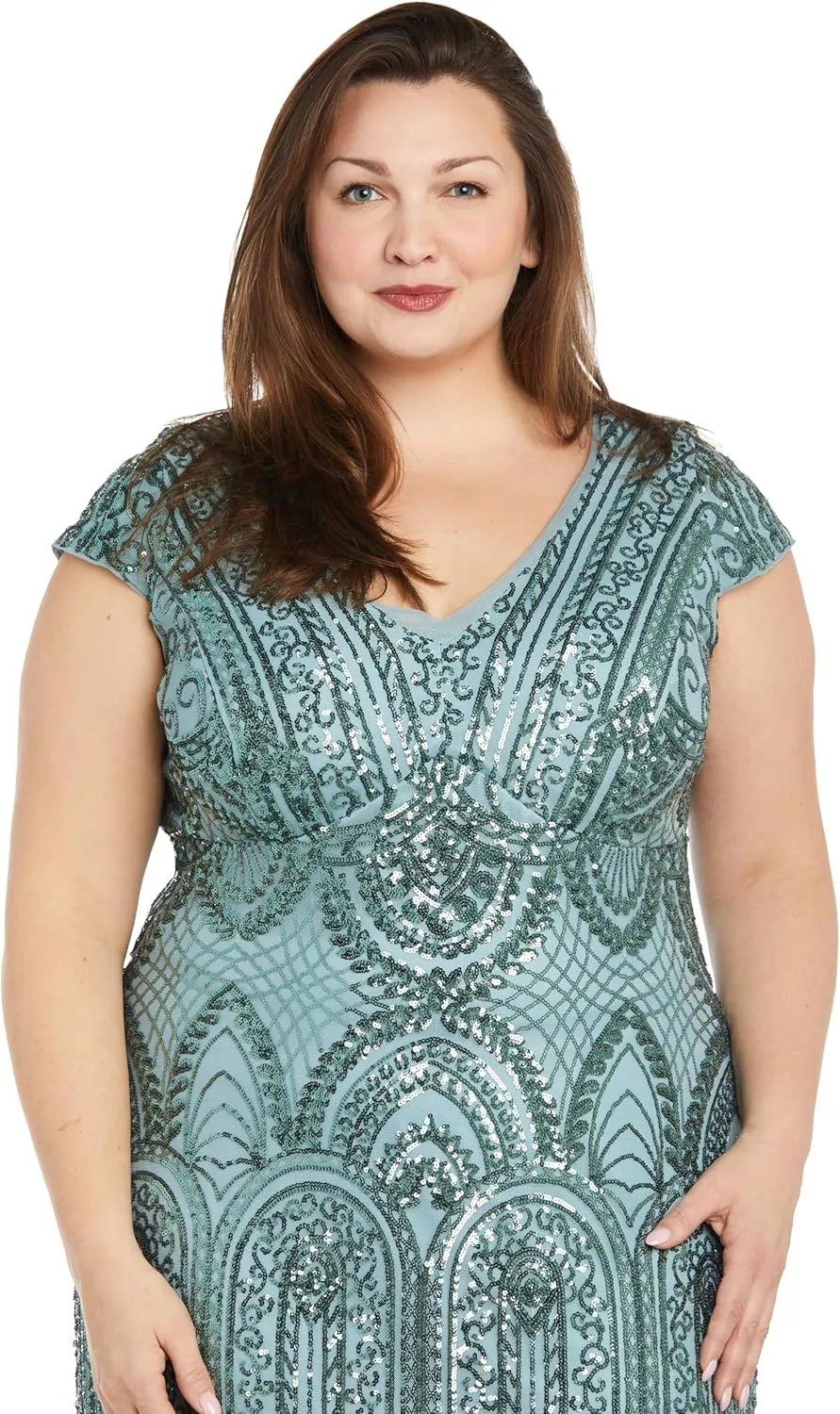 R&M Richards Women's Chteau Lumire Beaded Gown
