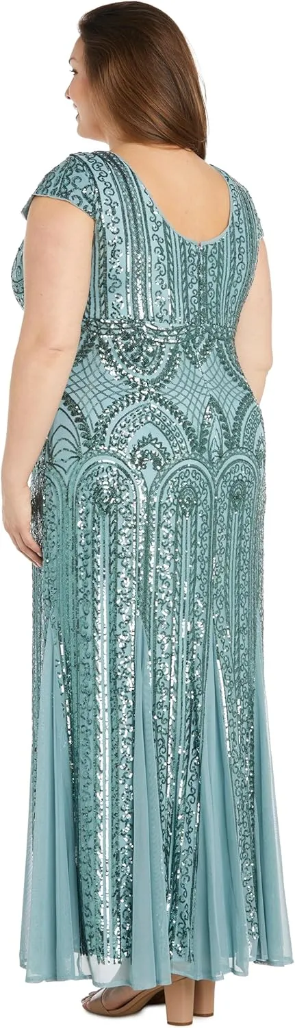 R&M Richards Women's Chteau Lumire Beaded Gown