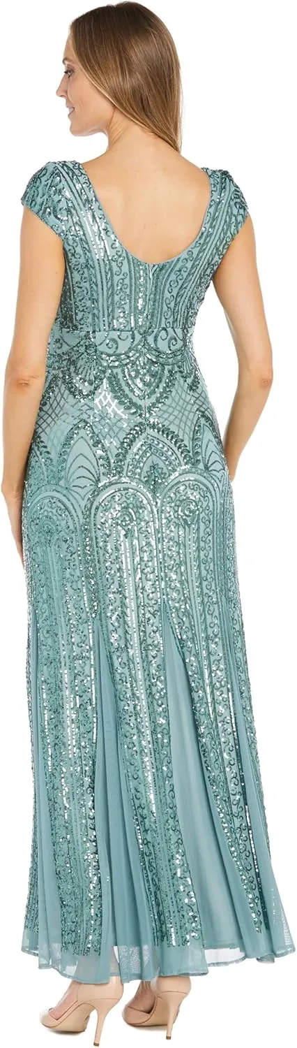 R&M Richards Women's Chteau Lumire Beaded Gown