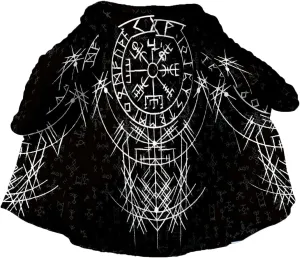 Raven Viking Tattoo Symbol 3D Printed Thick Warm Hooded Cloak Men Overcoat Windproof Fleece Jacket