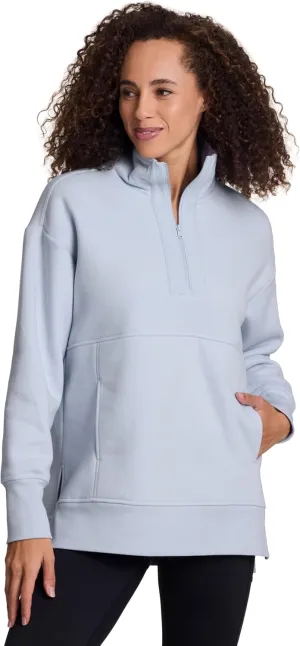 RBX Active Women's Lightweight Mock Neck Fleece 1/4 Zip Sweatshirt With Pockets