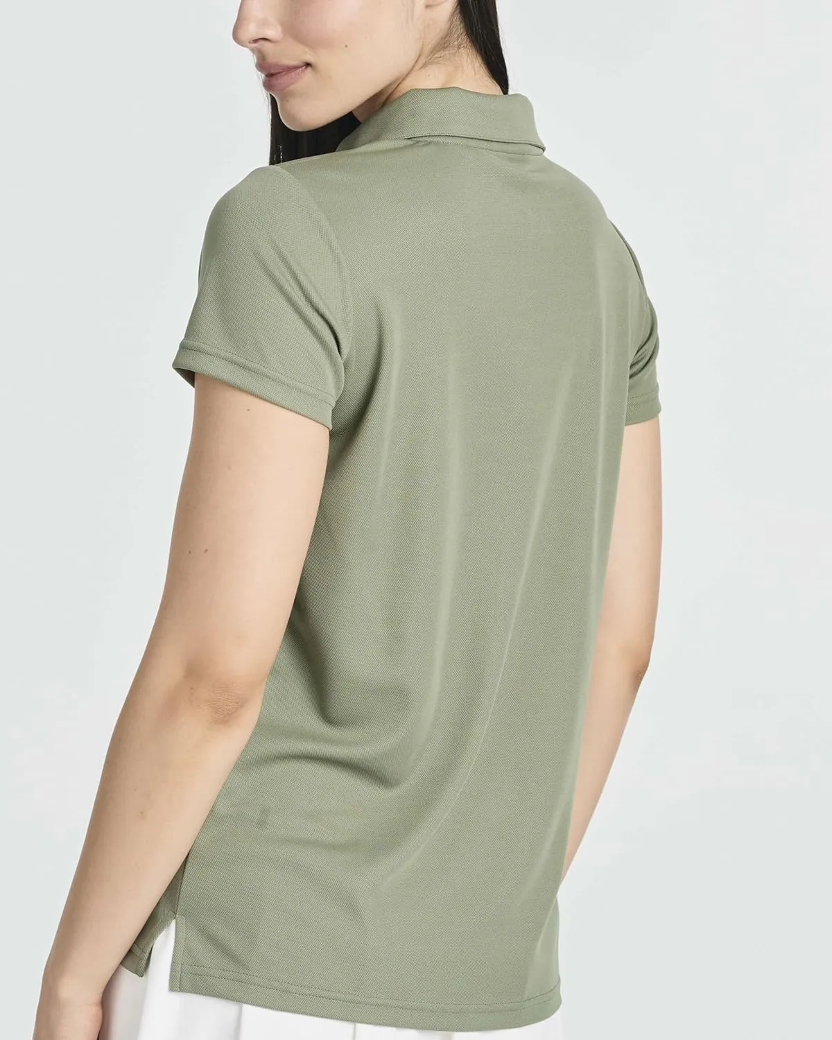 Real Essentials 3 Pack: Womens Short Sleeve Dry-Fit Performance Polo Shirt (Available in Plus)