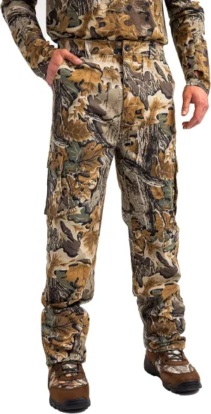 Realtree Men's Camo Hunting Pants, Mid Rise, Durable Cargo Pants with 6-Pocket, Comfort Fit, Men's Outdoor Pants