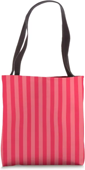 Red and Pink Striped Girly Stripes Preppy Aesthetic Cute Tote Bag
