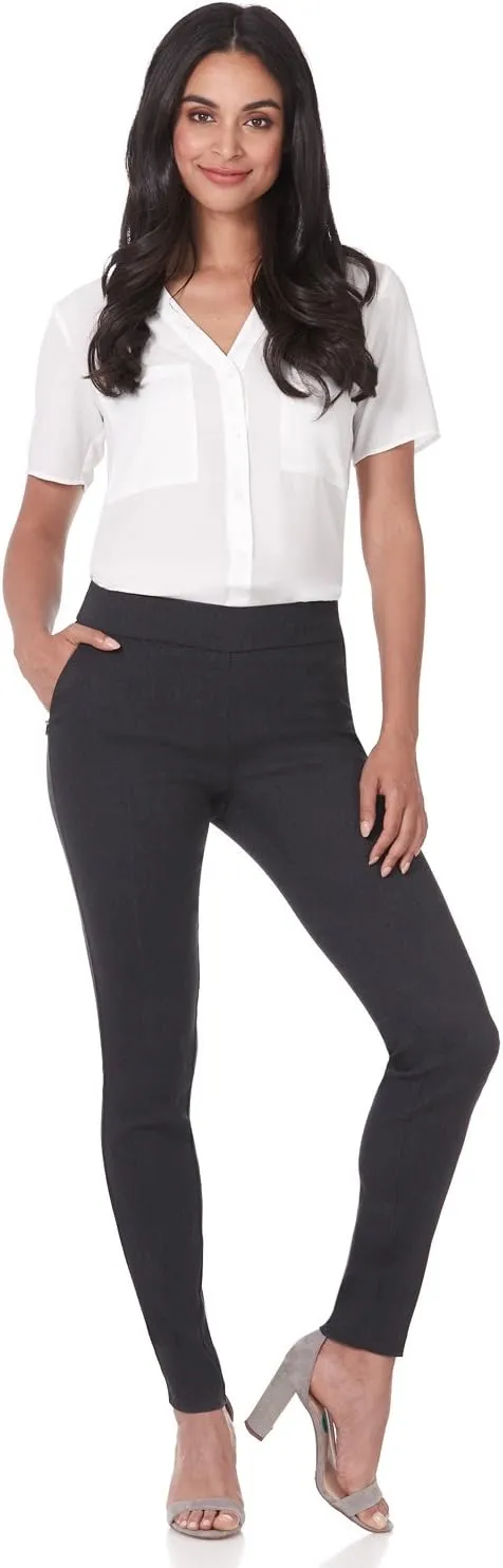 Rekucci Women's Ease into Comfort Modern Stretch Skinny Pant with Tummy Control