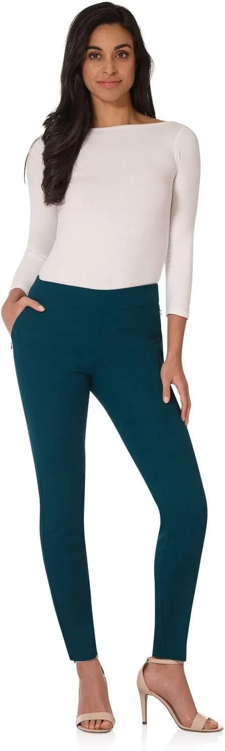 Rekucci Women's Ease into Comfort Modern Stretch Skinny Pant with Tummy Control