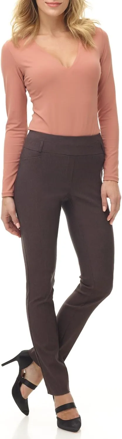Rekucci Women's Ease into Comfort Stretch Slim Pant