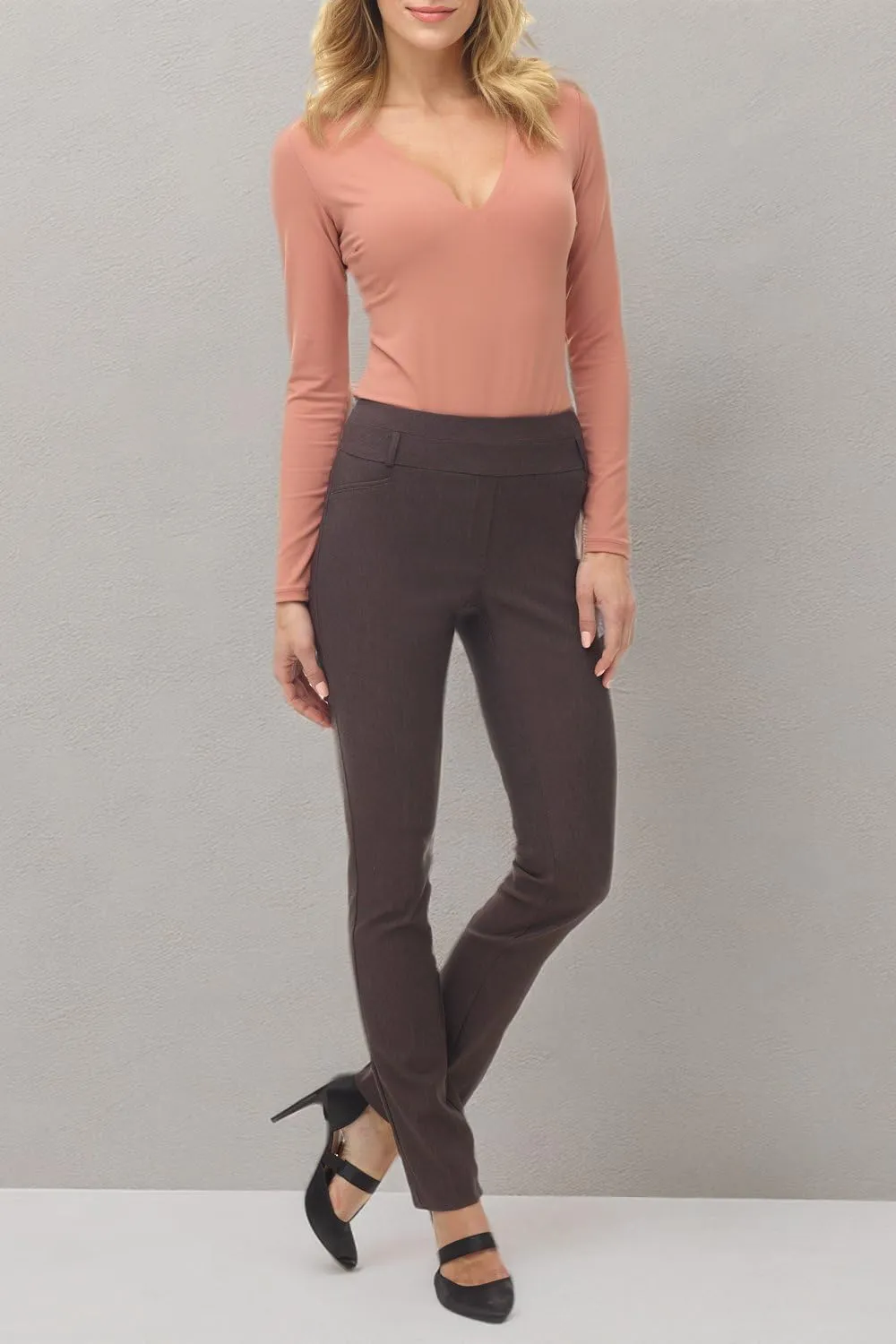 Rekucci Women's Ease into Comfort Stretch Slim Pant