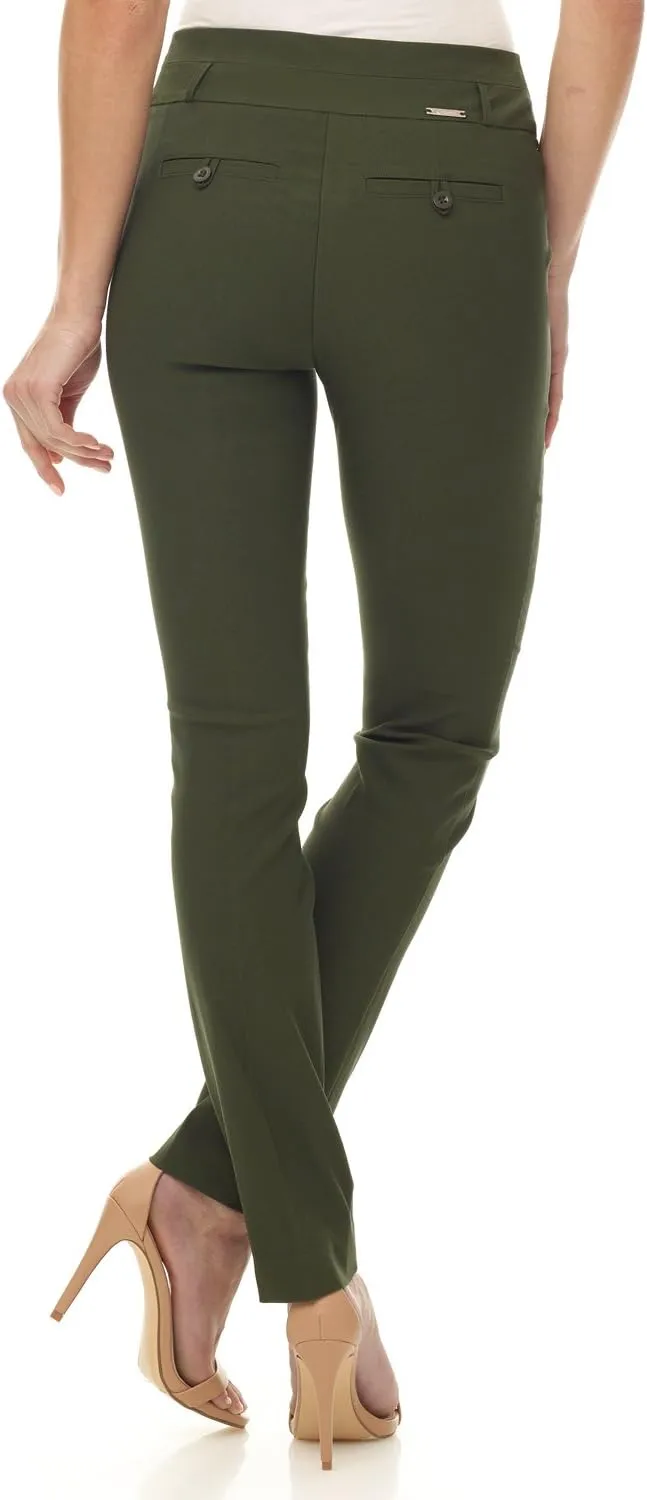 Rekucci Women's Ease into Comfort Stretch Slim Pant