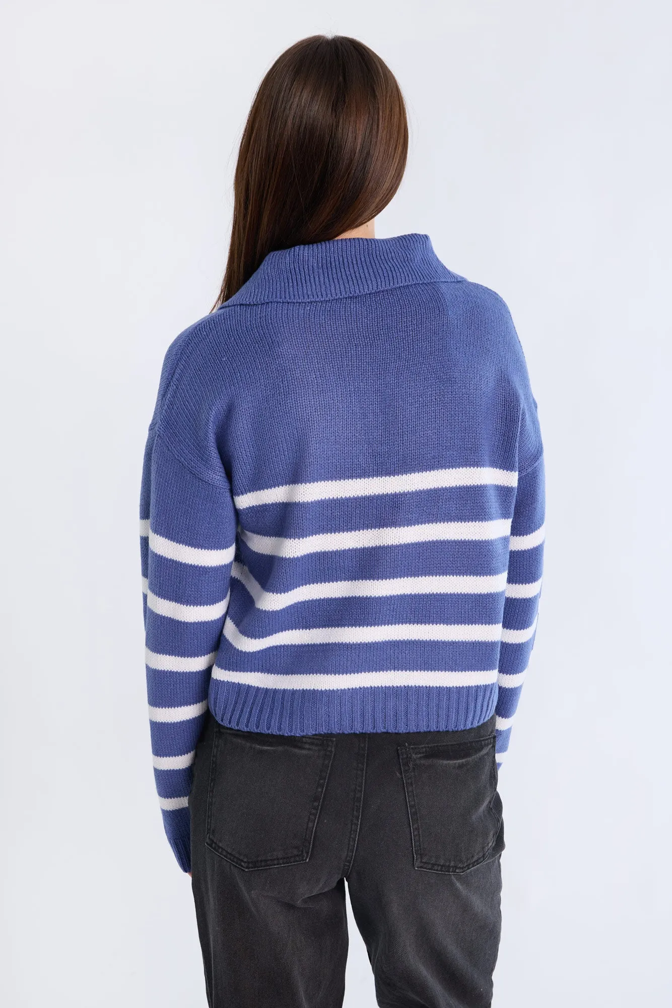 Relaxed Polo Sweater