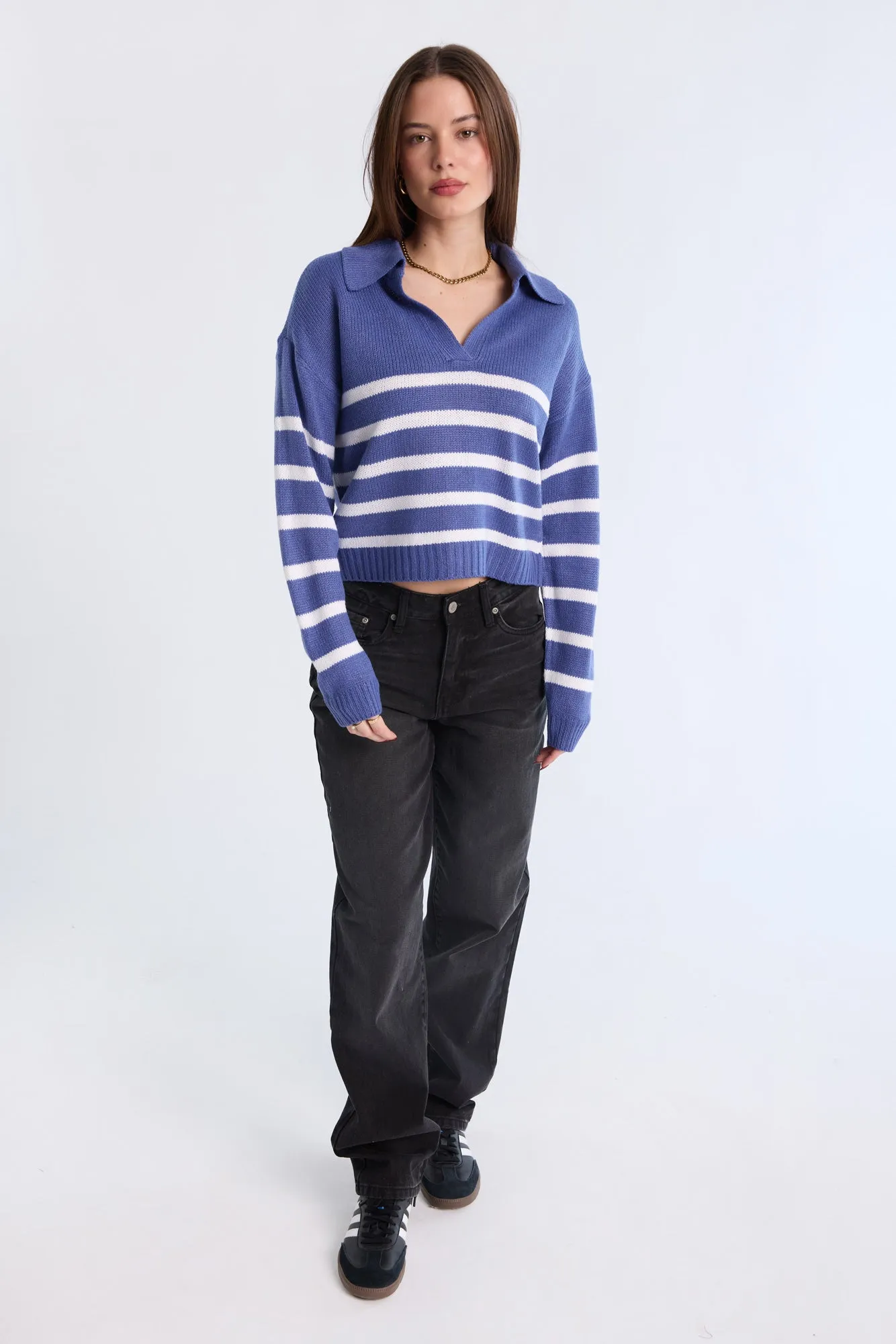 Relaxed Polo Sweater