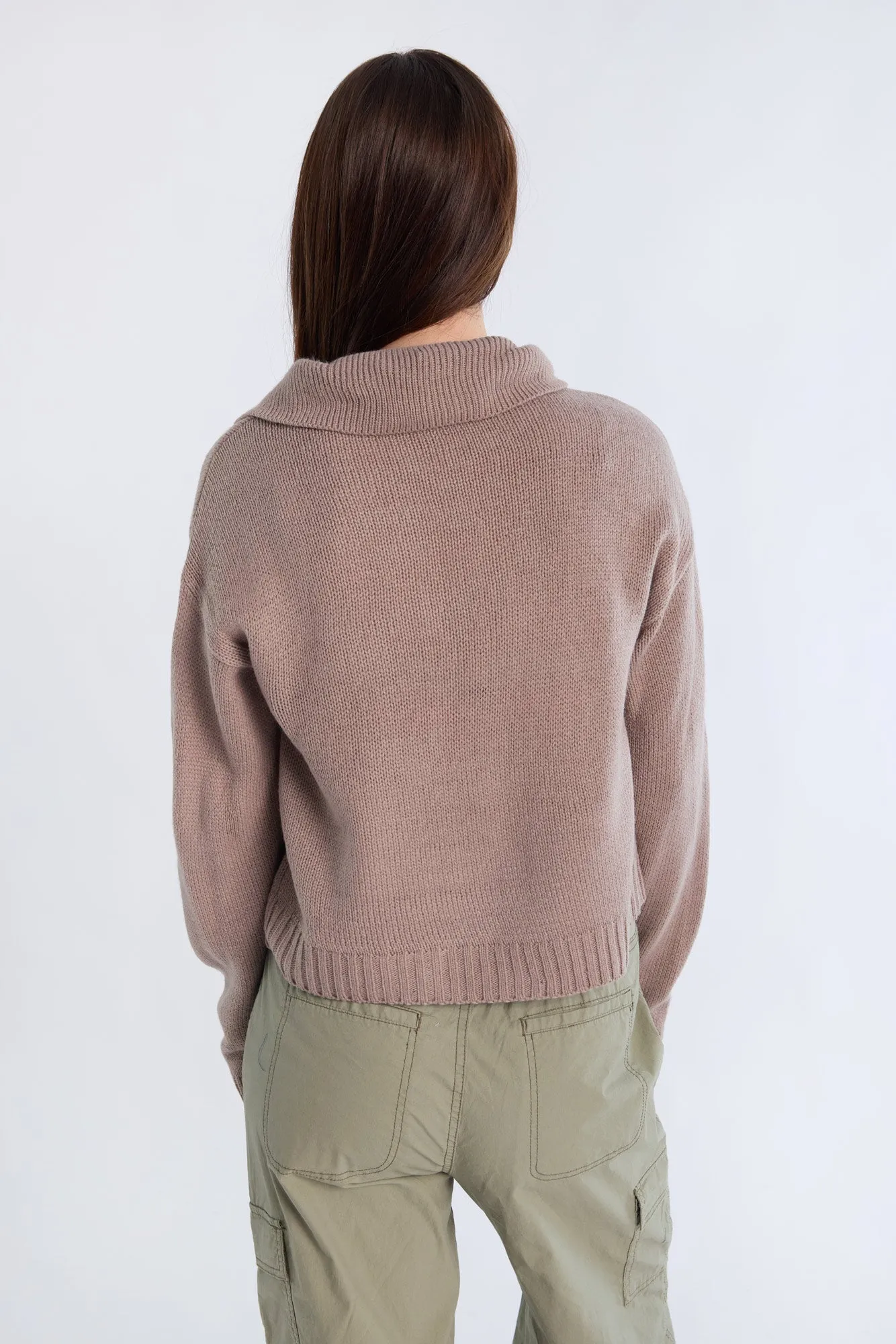 Relaxed Polo Sweater