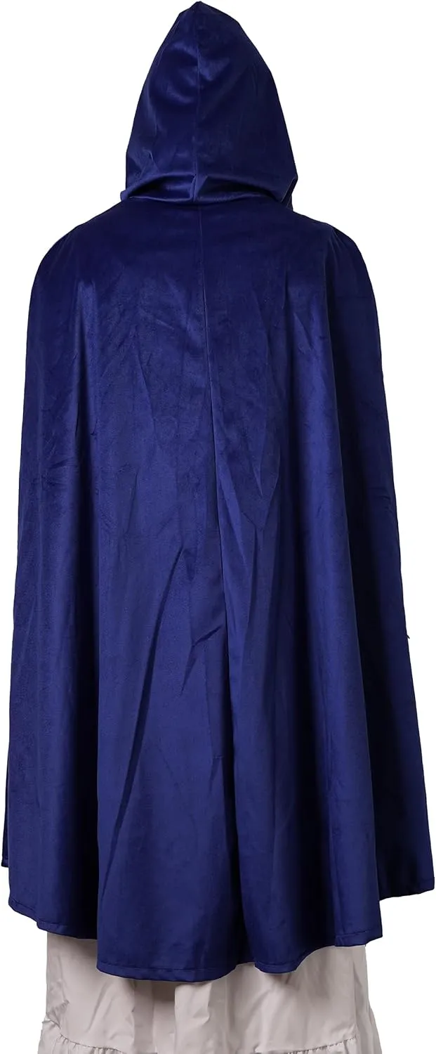 Renaissance Hooded Cloak Medieval Renaissance Faire Outfits Halloween Costume Wizard Witch Cape Adult