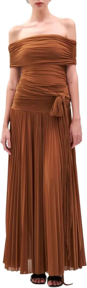 Ronny Kobo Women's Maxi Pleated Wrap INES Skirt