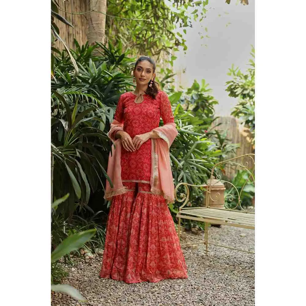 Roze Idika Sharara (Set of 3)