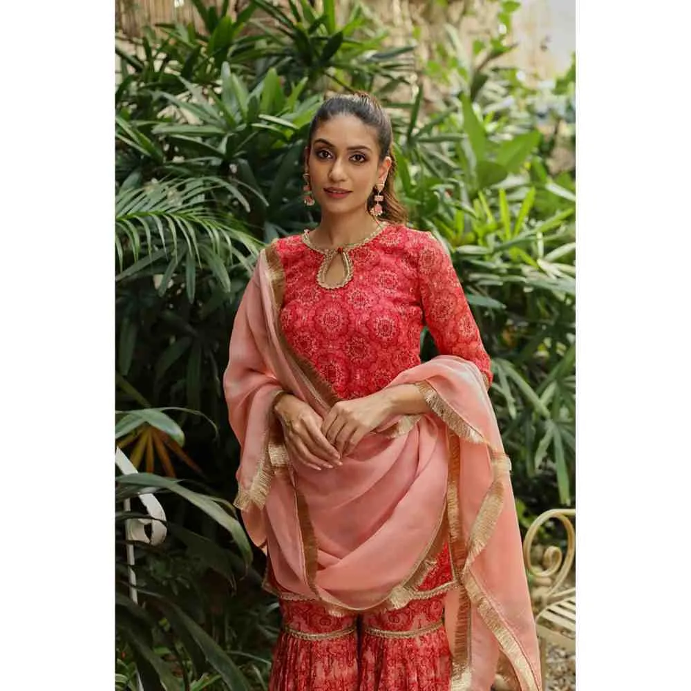 Roze Idika Sharara (Set of 3)