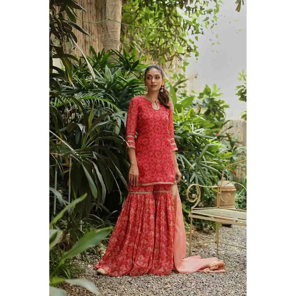 Roze Idika Sharara (Set of 3)
