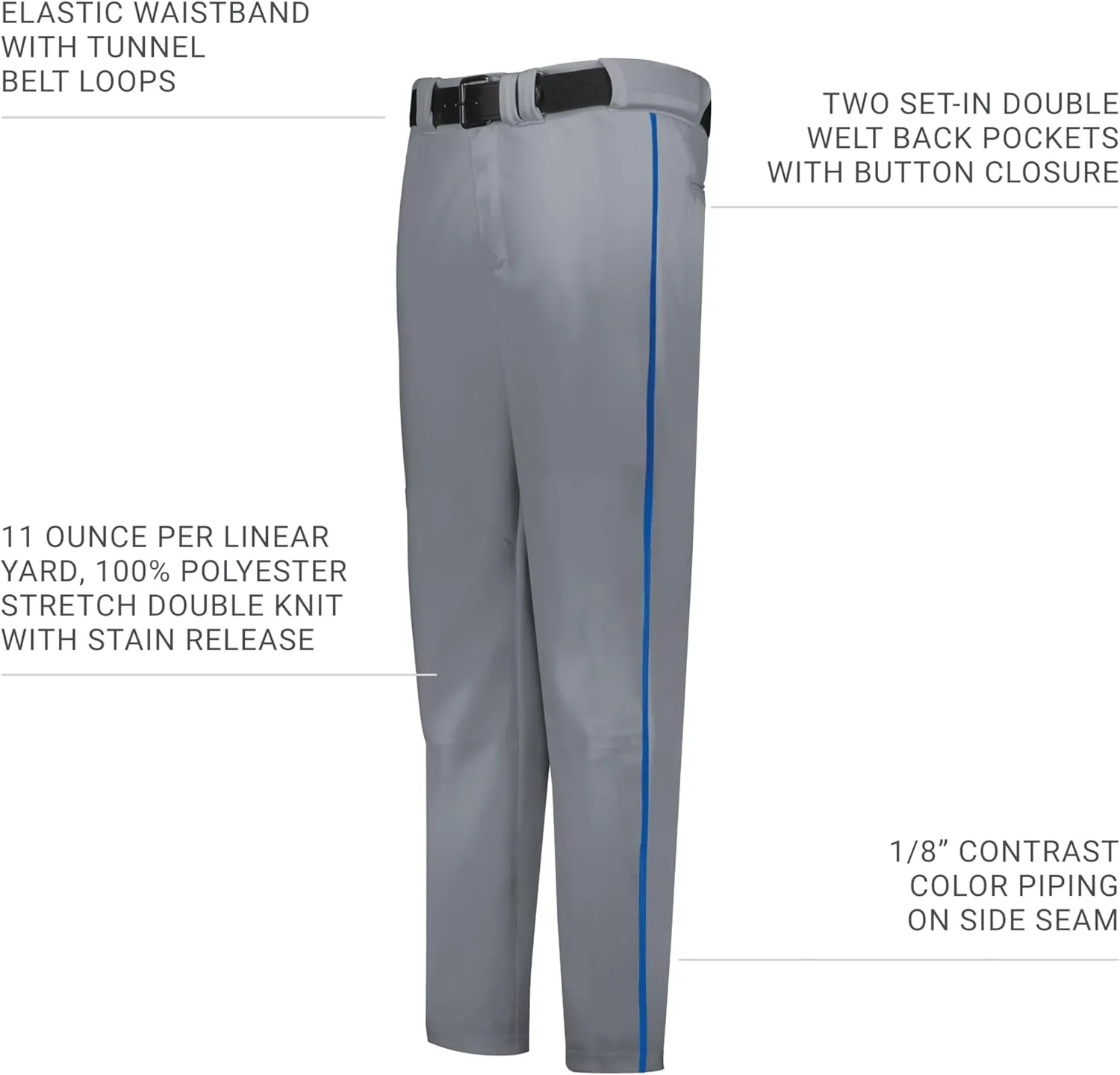 Russell Athletic Boys Youth Piped Baseball Pant - Comfort, Style and Durability
