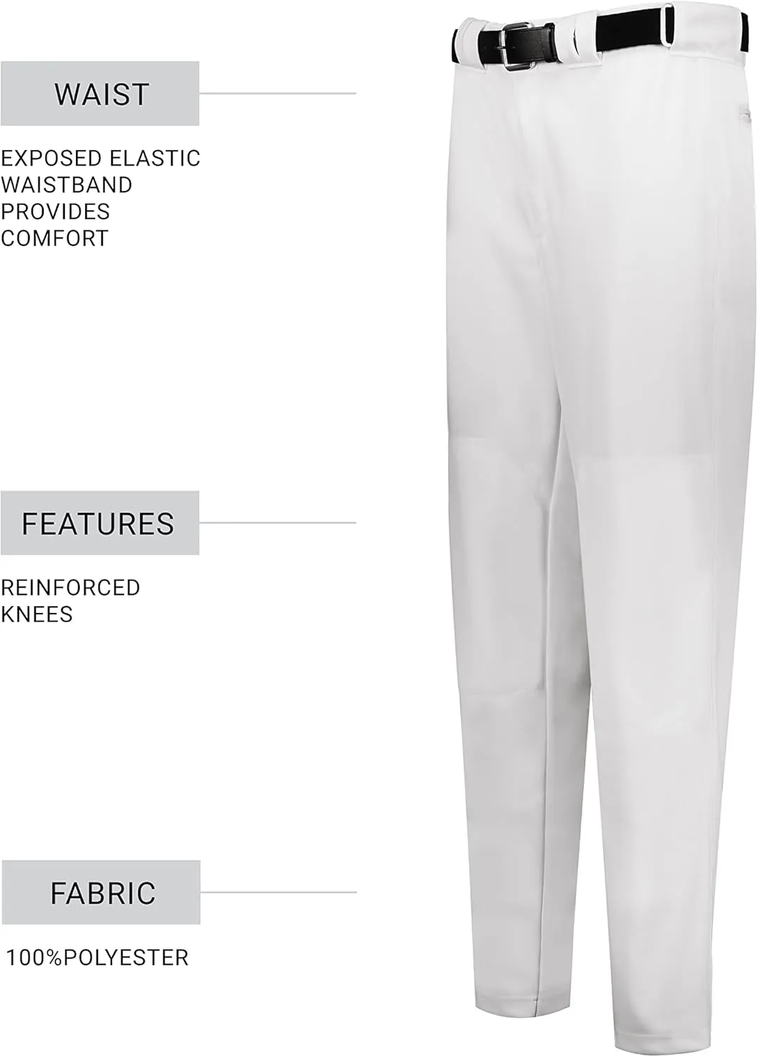 Russell Athletic Men's Solid Change Up Baseball Pant-Pro Comfort, Performance, Beltloops, Hook-and-Loop Adjustment