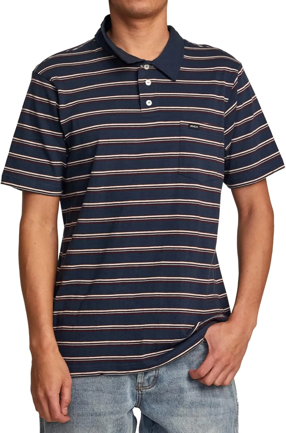 RVCA Men's Premium Red Stitch Short Sleeve Graphic Tee Shirt