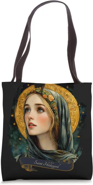 Saint Hildegard Catholic Women Baptism Confirmation Gift Tote Bag