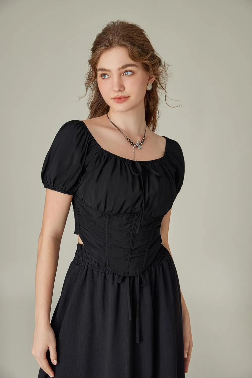 Scarlet Darkness Renaissance Shirt Women Off The Shoulder Corset Tops Peasant Blouse