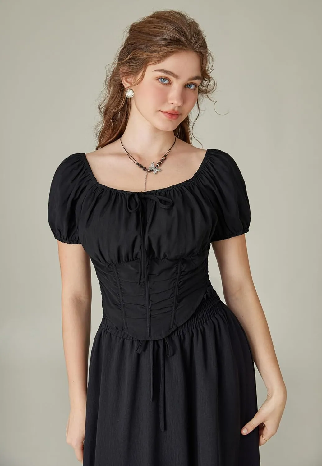 Scarlet Darkness Renaissance Shirt Women Off The Shoulder Corset Tops Peasant Blouse