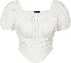 Scarlet Darkness Renaissance Shirt Women Off The Shoulder Corset Tops Peasant Blouse