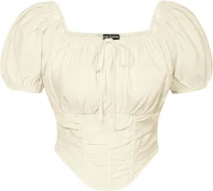 Scarlet Darkness Renaissance Shirt Women Off The Shoulder Corset Tops Peasant Blouse