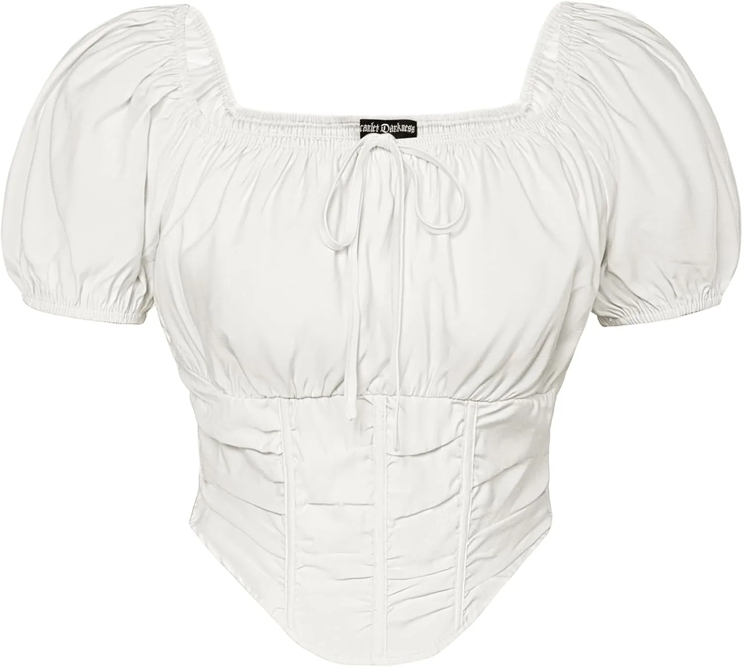 Scarlet Darkness Renaissance Shirt Women Off The Shoulder Corset Tops Peasant Blouse