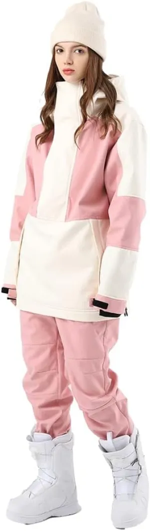 SEARIPE Women Ski Jacket and Pants Set Couples Windproof Ski Suits Mens Waterproof Two Piece Snowsuits for Winter Sports