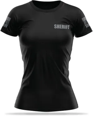 Sheriff Utility Shirts for Women | USA Patriotic Lightweight Tee | Micro Polyester, Moisture-Wicking Quick-Dry Comfort.