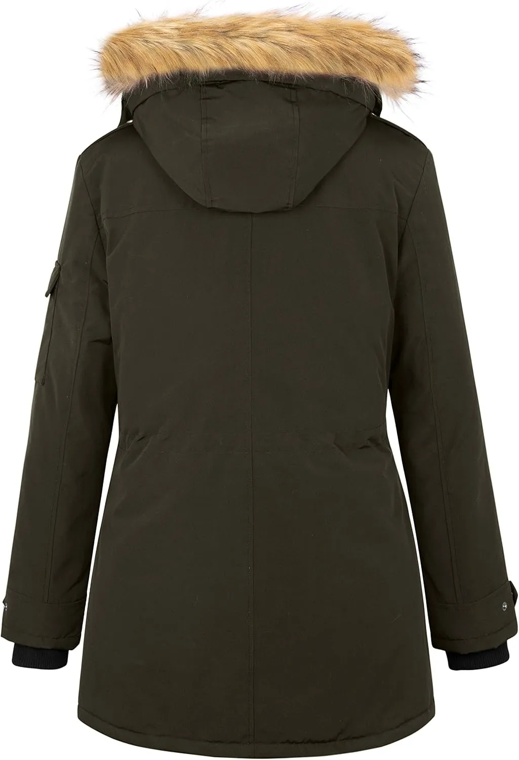 Soularge Women's Winter Plus Size Waterproof Thicken Puffer Coat with Faux fur Hood