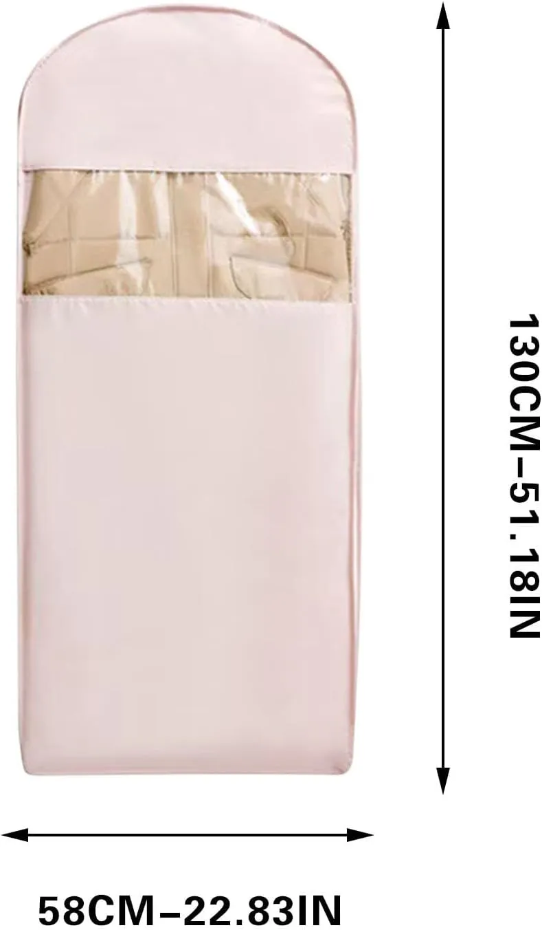 Space Saving Hanging Garment Bag with Self Compression Zipper, Space Saving Storage Closet Organizers, Suit Bags for Closet Storage, Dust Cover Clothes Bags for Down Coat #