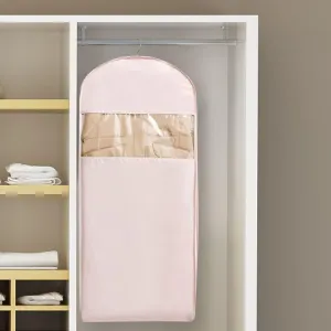 Space Saving Hanging Garment Bag with Self Compression Zipper, Space Saving Storage Closet Organizers, Suit Bags for Closet Storage, Dust Cover Clothes Bags for Down Coat #