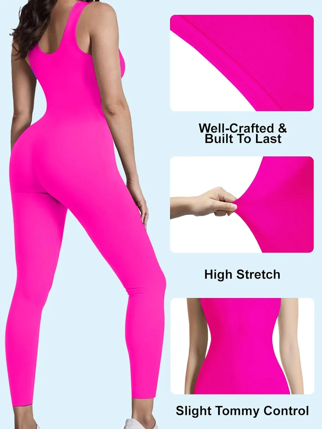 speerise Women Slimming Sleeveless Bodysuit Tank Leotard Jumpsuits Romper for Women, Girls for Gym, Yoga, Workout, Ballet