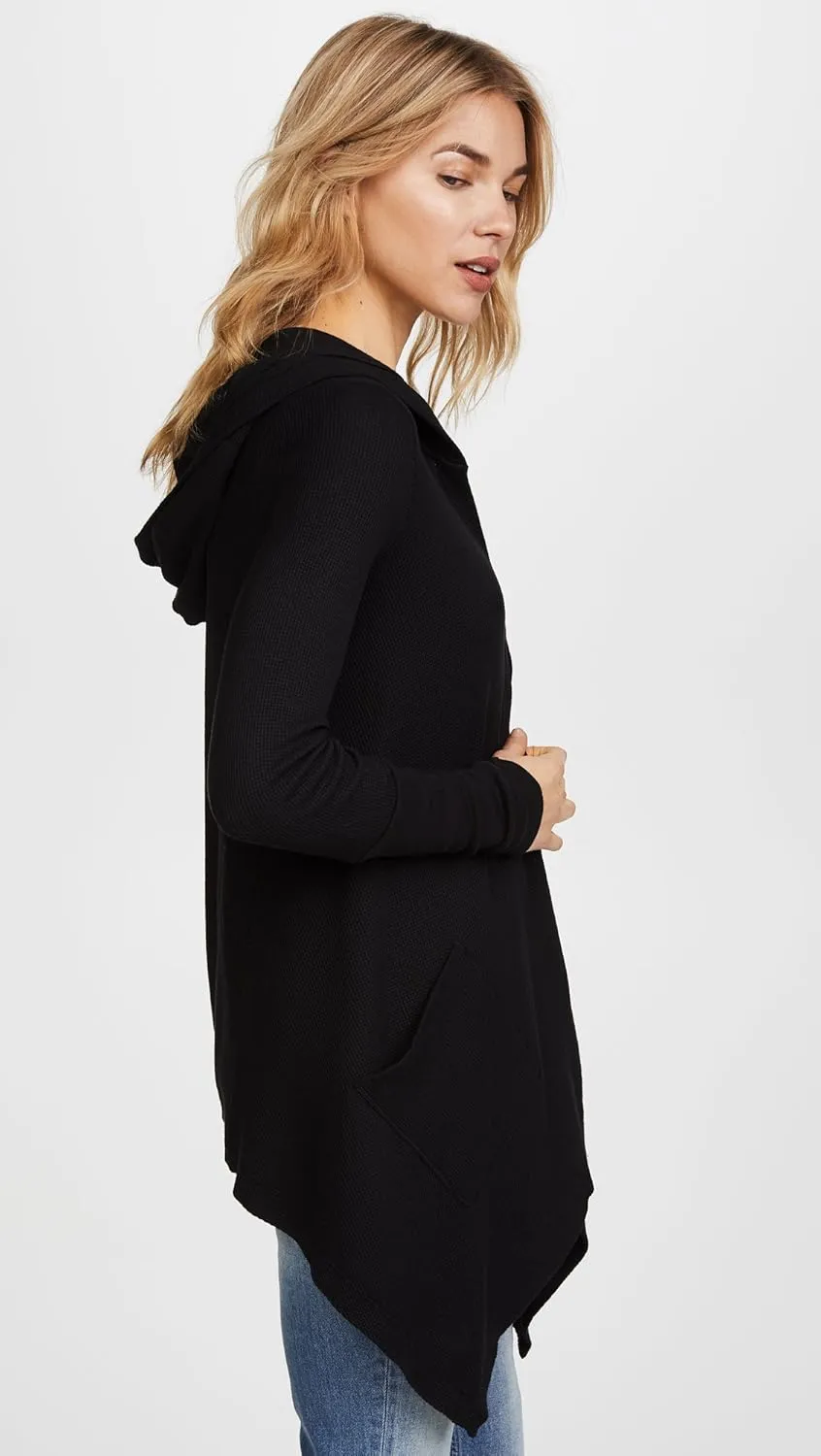 Splendid Women's Thermal Wrap Hooded Cardigan
