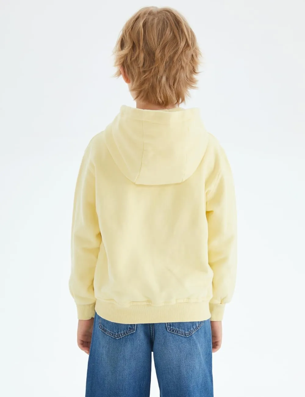 Spring&Gege Boys Full Zip Hoodies High Neck Mid-weight Fleece Hooded Sweatshirts for Children
