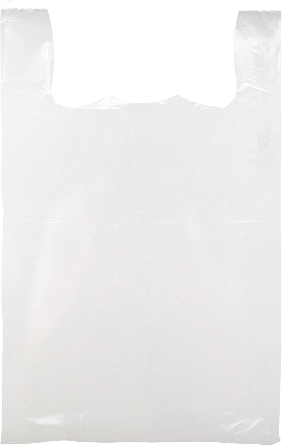 SSWBasics Large White Plastic T-Shirt Shopping Bags (Case of 500) - 18" x 8" x 30 - Perfect for Restaurant, Retail, Grocery, Takeout - Made of High Density Polyethylene Plastic (HDPE)