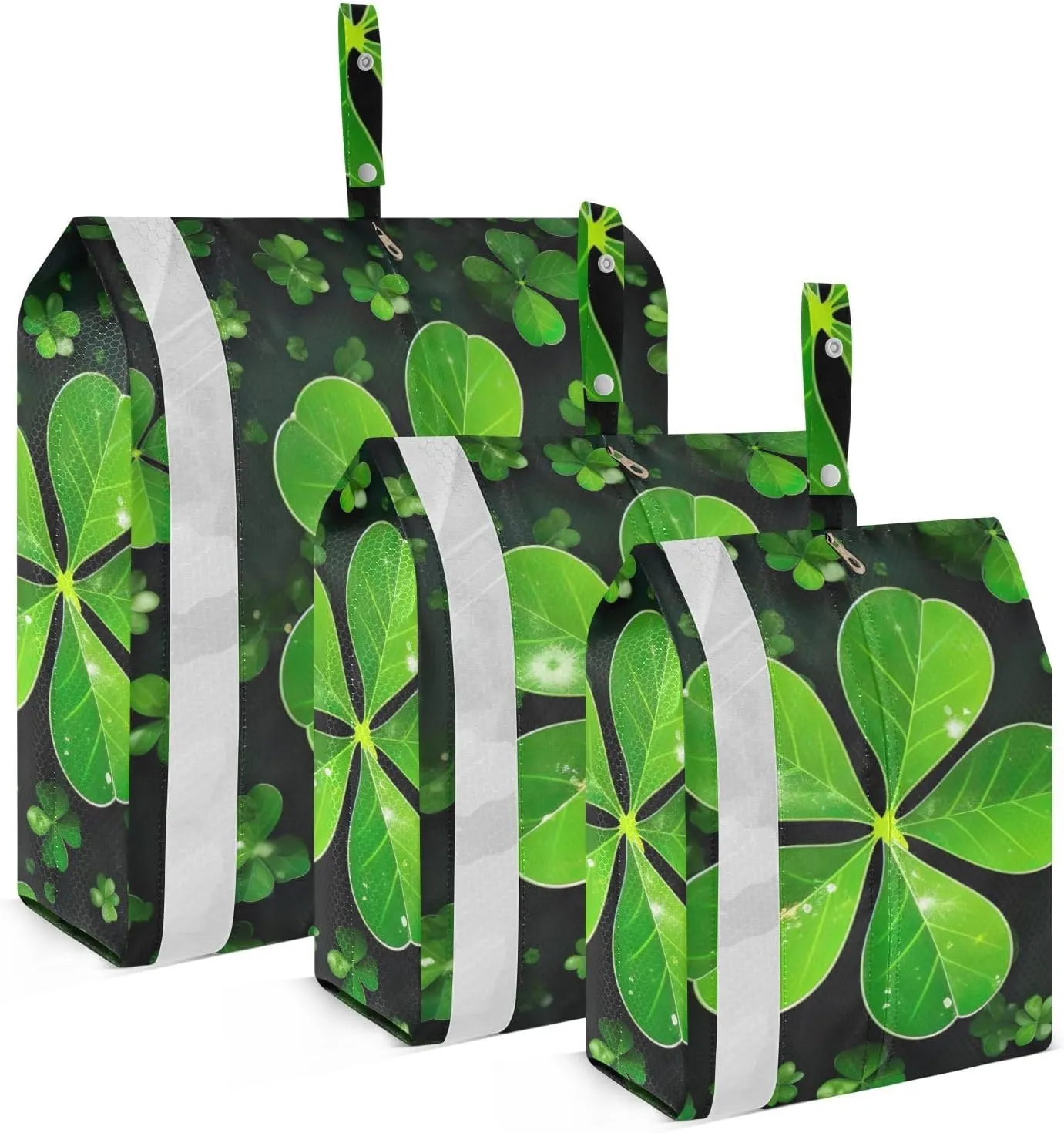 St Patrick's Day Compression Packing Cubes, 3pcs Compressible Expandable Travel Packing Organizer, Travel Cubes for Suitcase Carry On