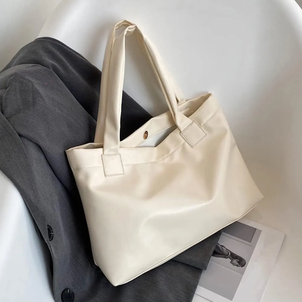 Stylish Brown Leather Handbag for Women - Casual Shoulder Bag, Top Handle Tote Purse