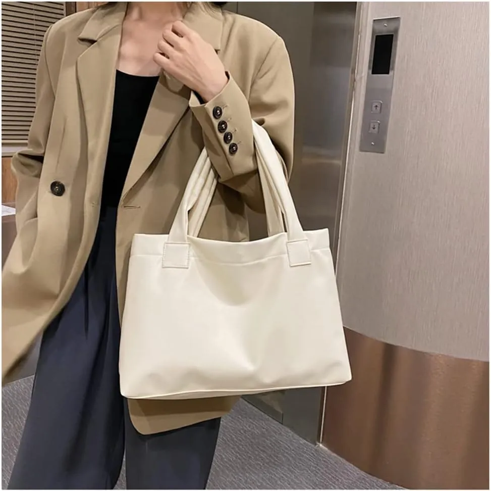 Stylish Brown Leather Handbag for Women - Casual Shoulder Bag, Top Handle Tote Purse