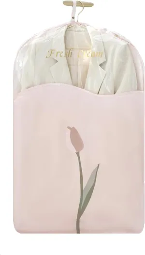Suit Bags for Closet Storage with Clear Window, Garment Bags for Hanging Clothes Fully Enclosed with Zipper for T-Shirt, Jacket, Suits, Coats(Pink,58x90cm/23x35in)